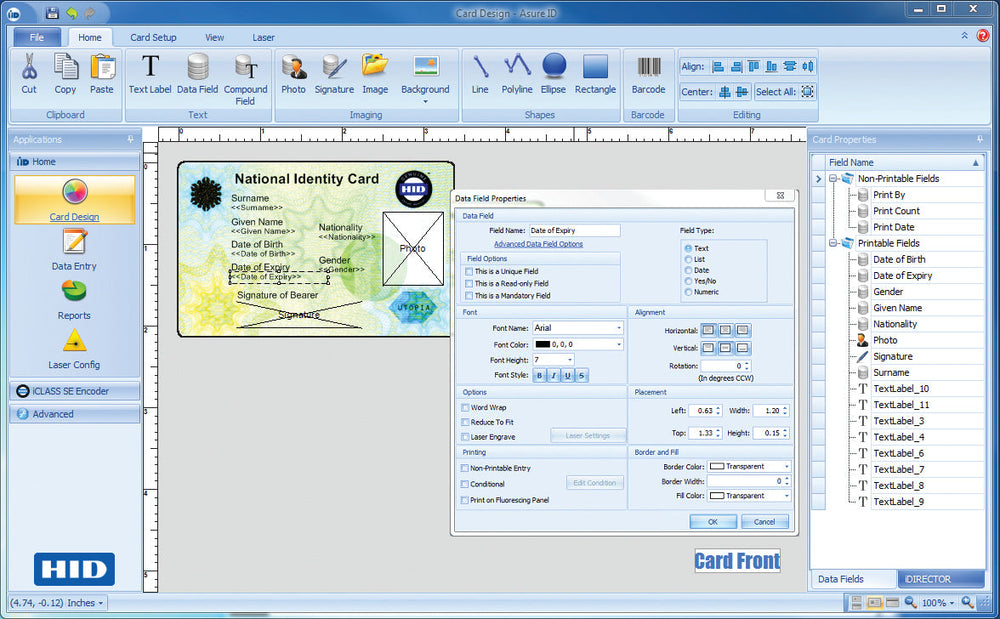 Asure ID Enterprise 7 ID Card Software 086513 - for Multi-Workstation Use